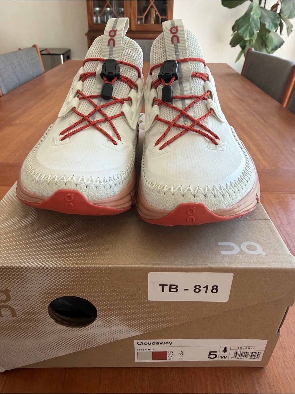 On Running Women’s Sneakers - White with Coral Accents